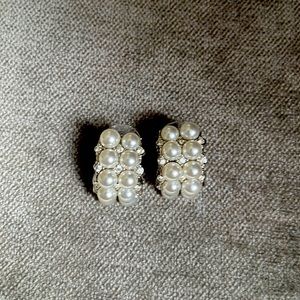 Swarovski pearl and crystal earrings